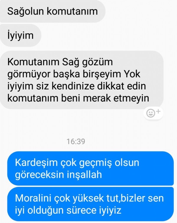 Kahraman gaziden duygusal mesaj